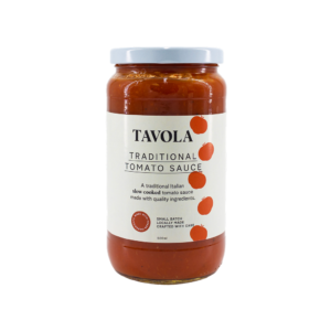 A bottle jar of Traditional tomato sauce