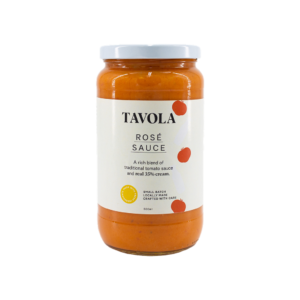 A bottle jar of Rose sauce