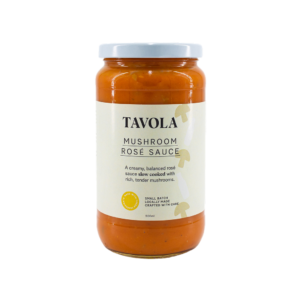 A bottle jar of Mushroom rose sauce
